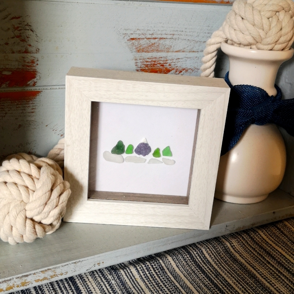 "Adventure" beach glass art